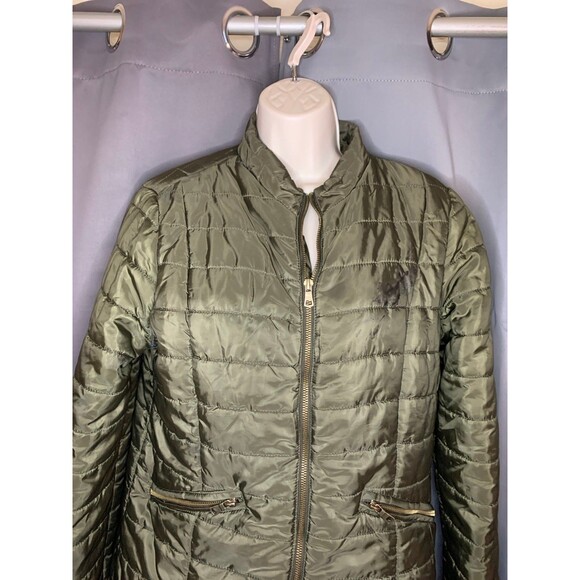 Army Green Puffer Jacket women Sz M - Picture 2 of 7